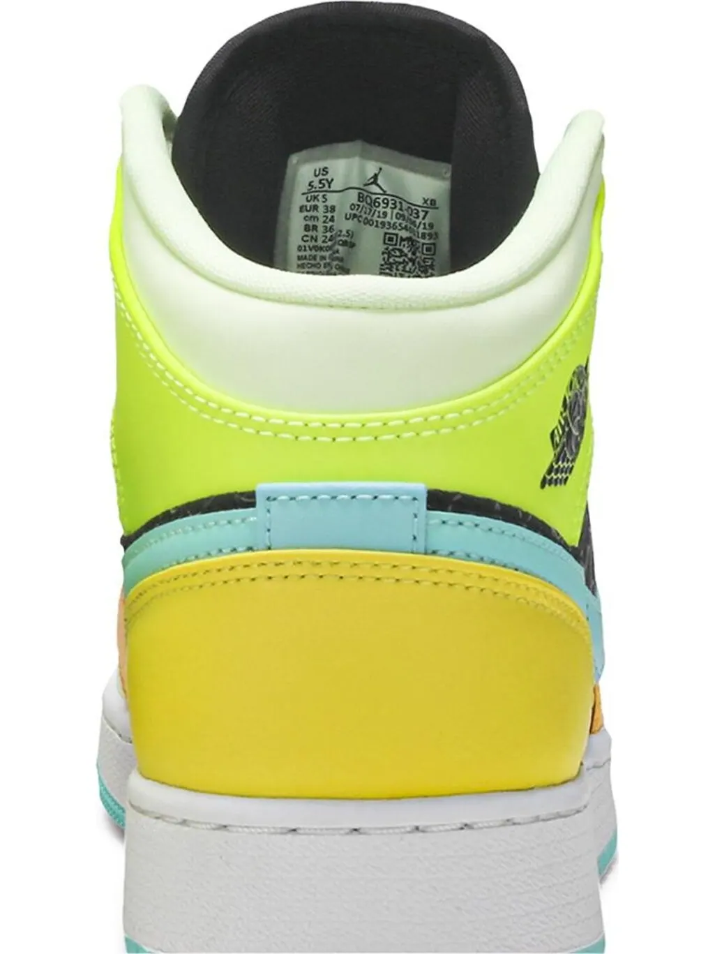 Кроссовки Air Jordan 1 Mid SE GS Clover — изображение 7 из 8, мульти