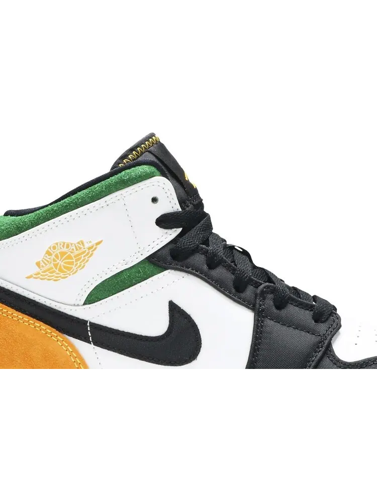 Кроссовки Air Jordan 1 Mid SE GS Oakland — изображение 2 из 8, белый