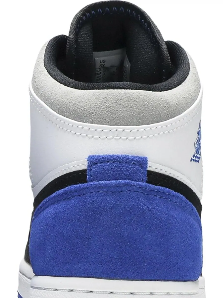 Кроссовки Air Jordan 1 Mid SE GS Royal Black Toe — изображение 7 из 8, синий
