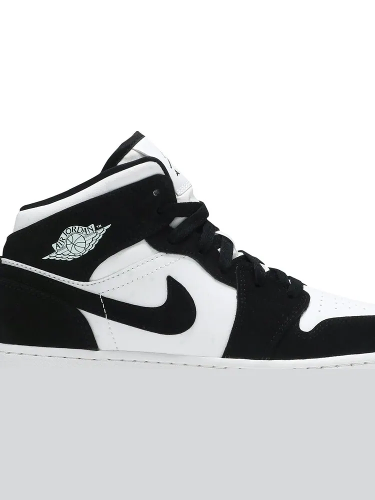 Кроссовки Air Jordan 1 Mid SE GS Glow in the Dark Panda — изображение 2 из 8, белый