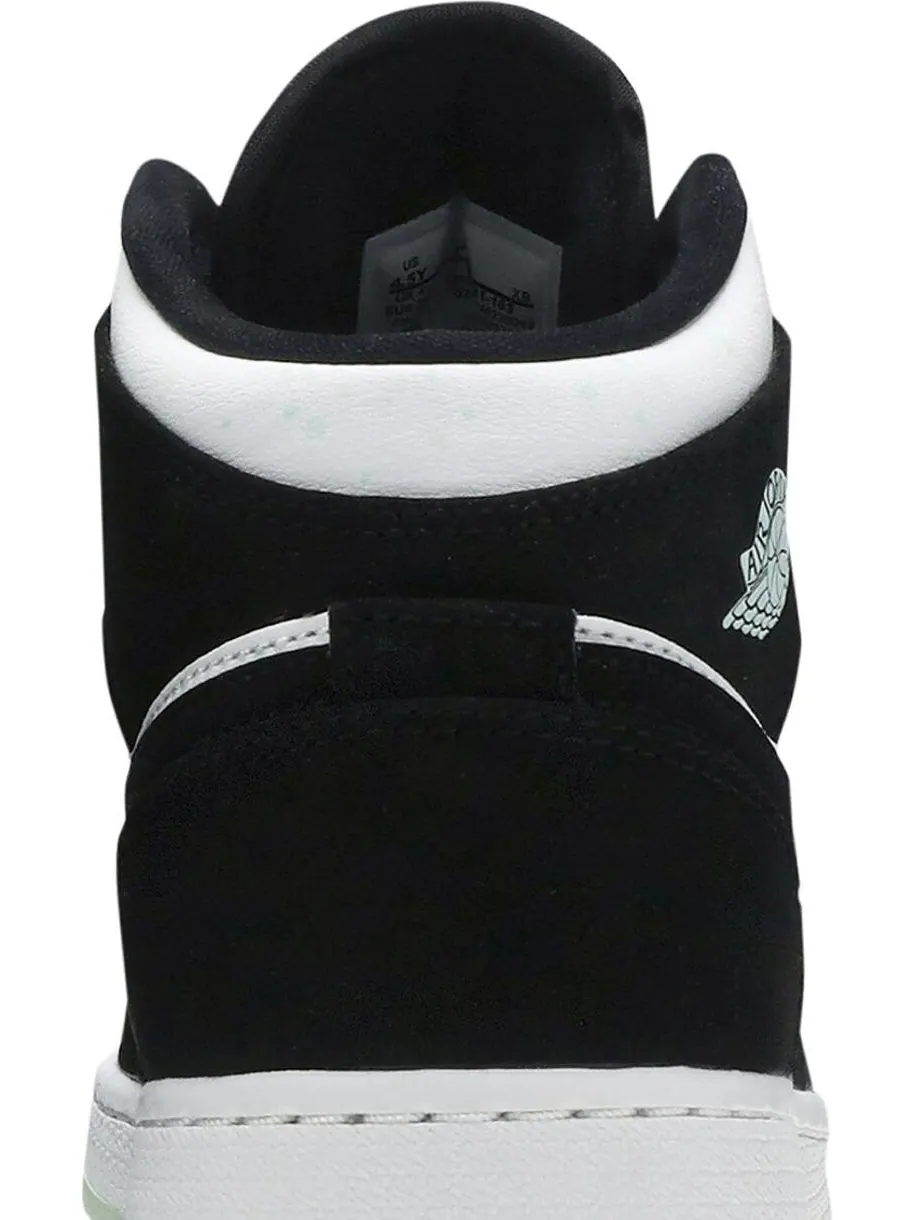 Кроссовки Air Jordan 1 Mid SE GS Glow in the Dark Panda — изображение 7 из 8, белый