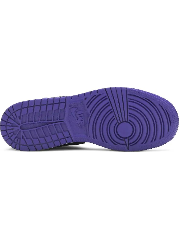 Кроссовки Air Jordan 1 Mid SE GS Varsity Purple — изображение 4 из 8, белый