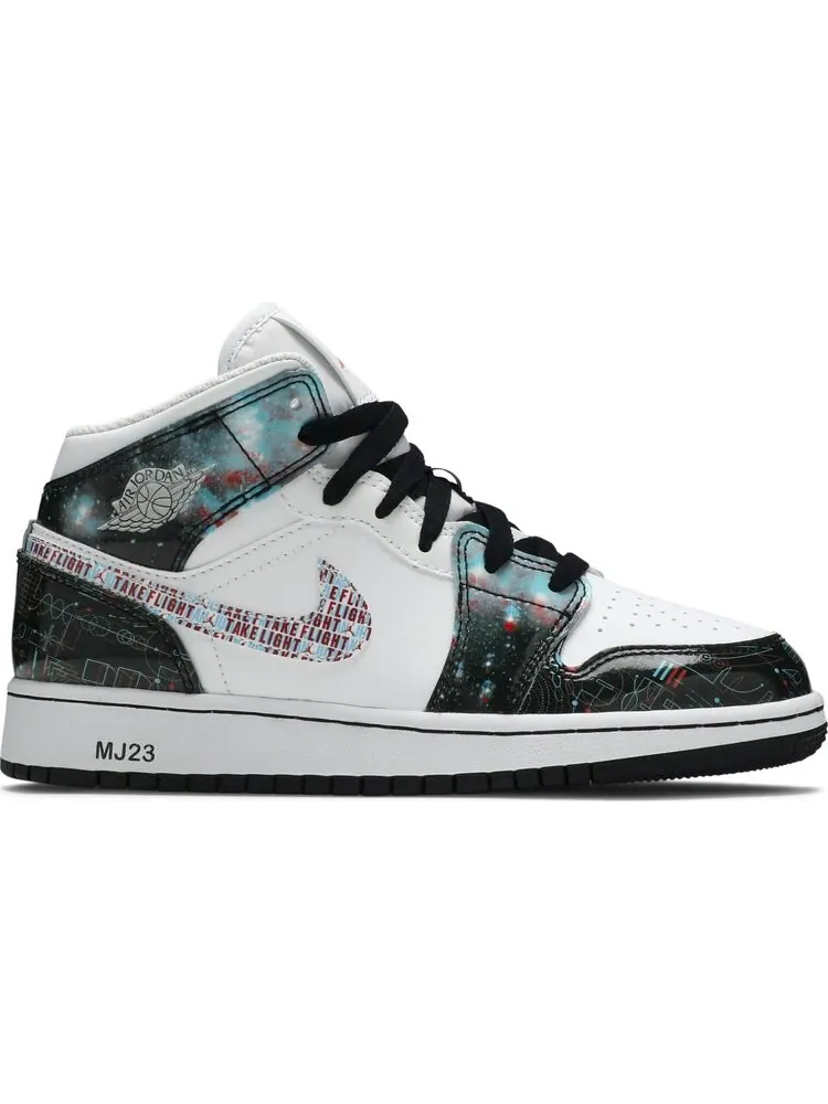 Кроссовки Air Jordan 1 Mid SE GS Take Flight — изображение 1 из 8, белый