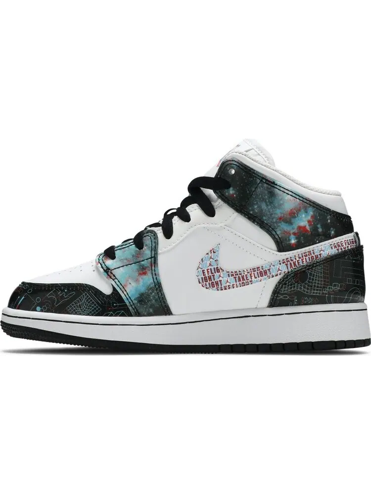 Кроссовки Air Jordan 1 Mid SE GS Take Flight — изображение 3 из 8, белый