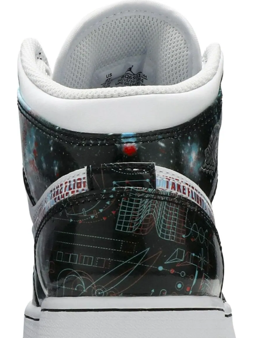 Кроссовки Air Jordan 1 Mid SE GS Take Flight — изображение 7 из 8, белый