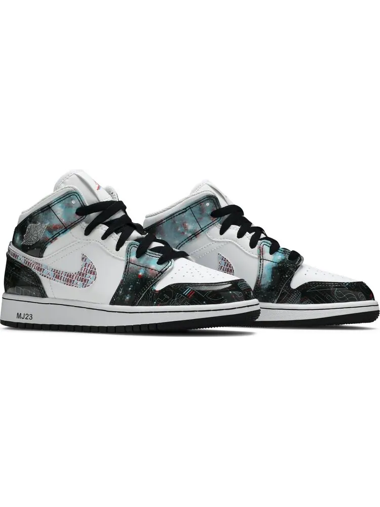 Кроссовки Air Jordan 1 Mid SE GS Take Flight — изображение 8 из 8, белый