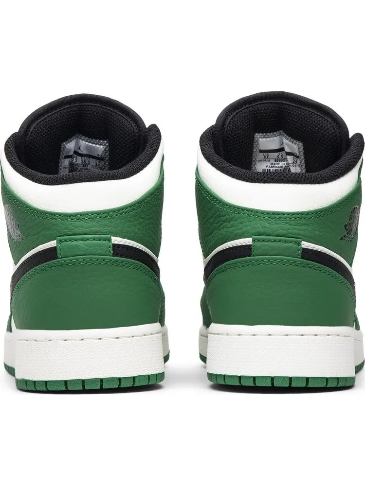 Кроссовки Air Jordan 1 Mid SE GS Pine Green — изображение 6 из 8, зеленый
