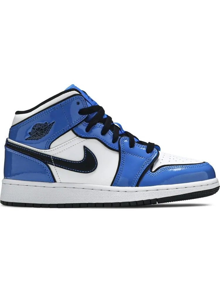 Кроссовки Air Jordan 1 Mid SE GS Signal Blue — изображение 1 из 8, синий