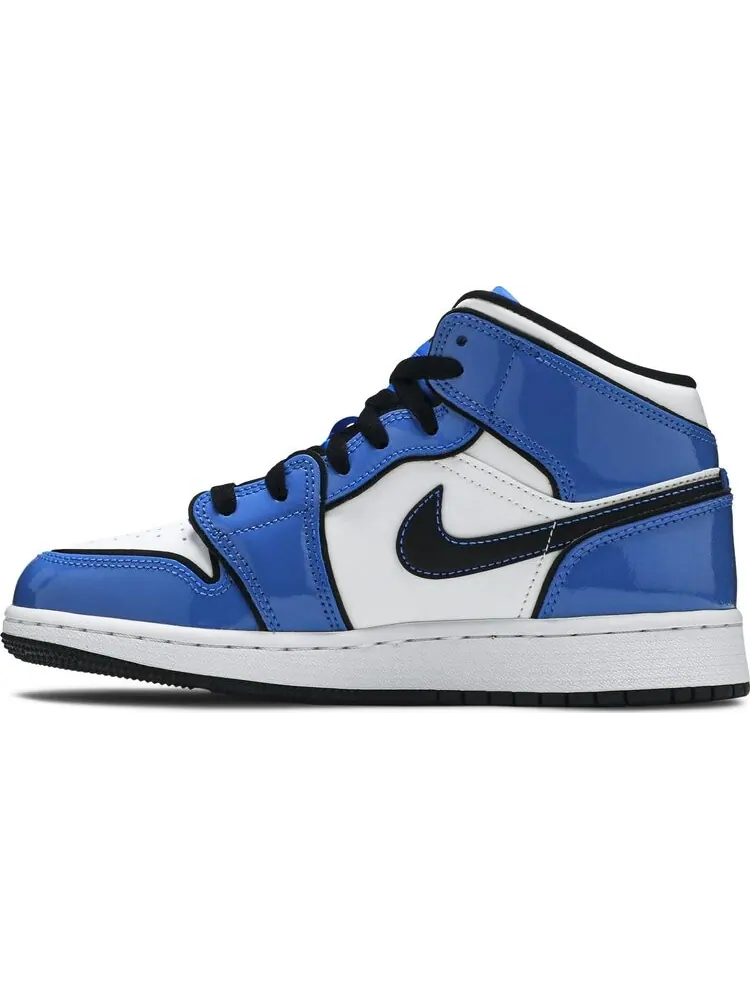 Кроссовки Air Jordan 1 Mid SE GS Signal Blue — изображение 3 из 8, синий