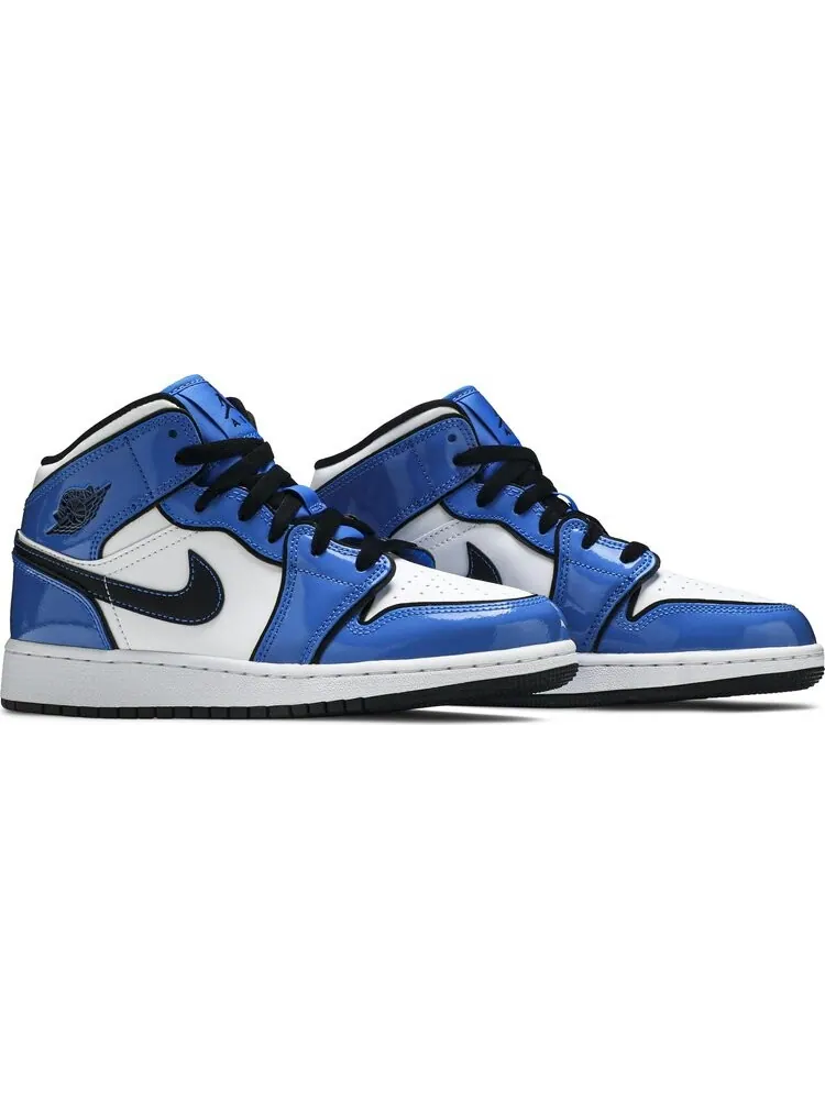 Кроссовки Air Jordan 1 Mid SE GS Signal Blue — изображение 8 из 8, синий