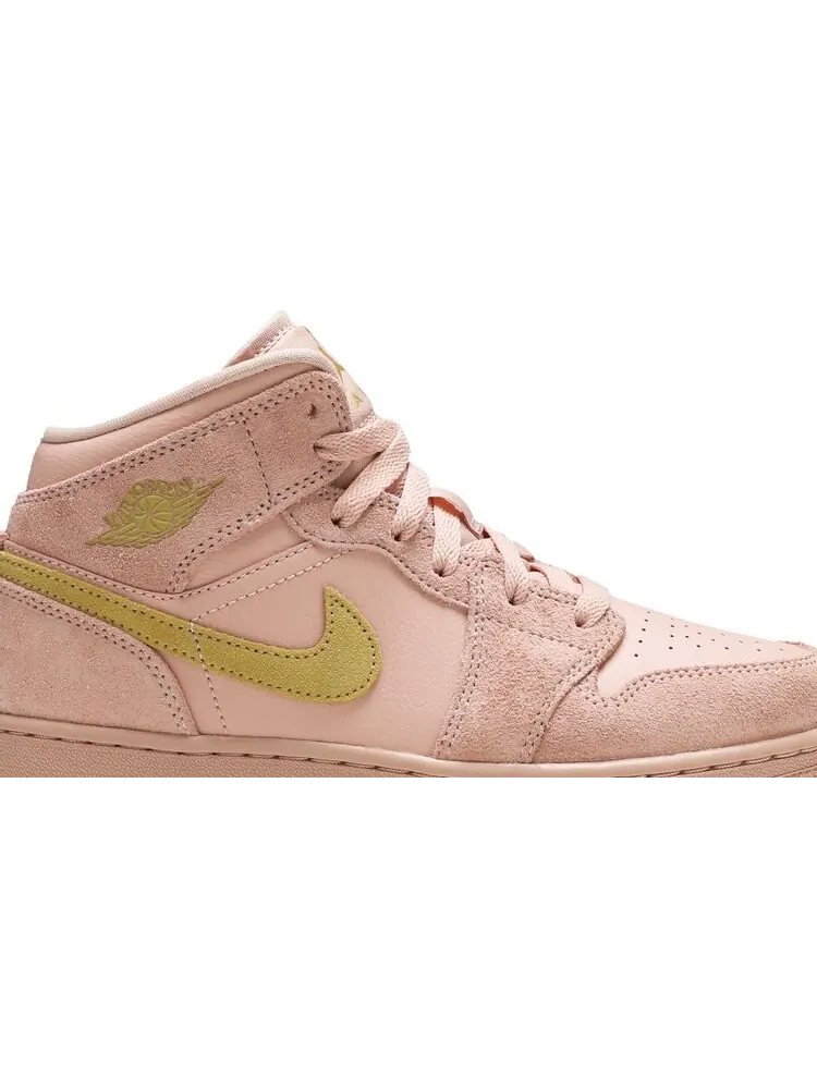Кроссовки Air Jordan 1 Mid SE GS Coral Stardust — изображение 2 из 8, розовый