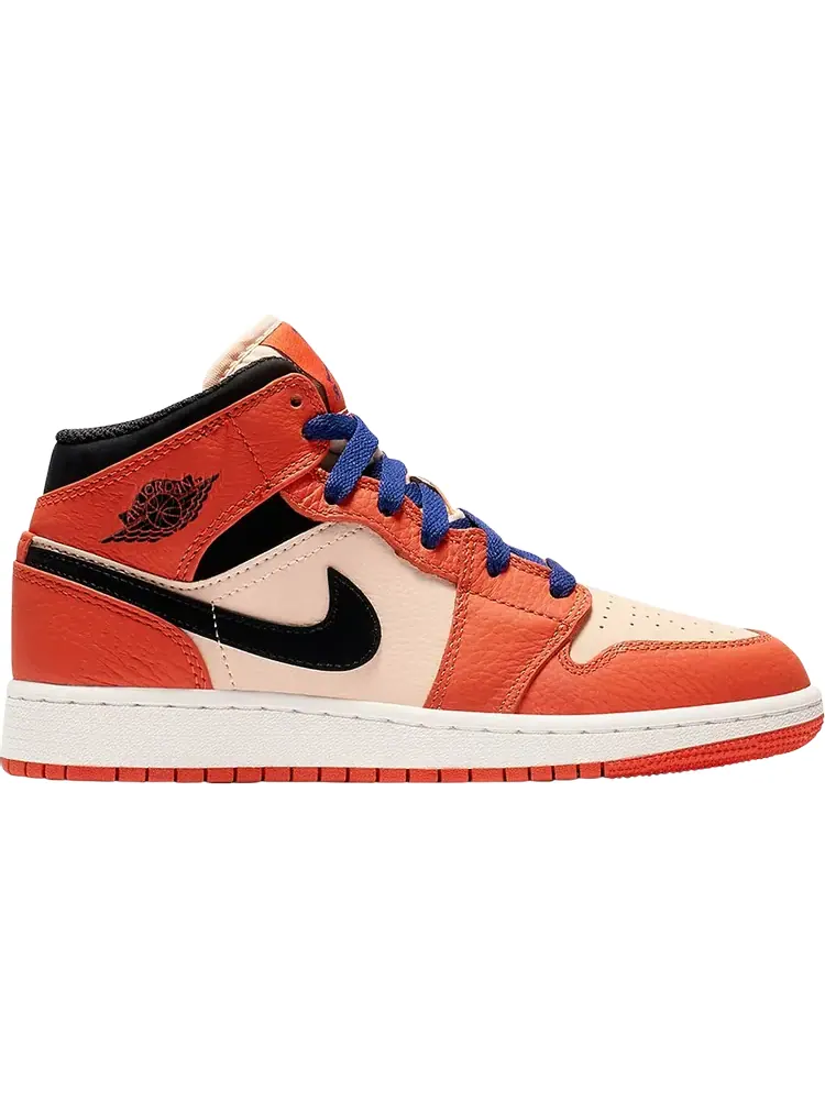 Кроссовки Air Jordan 1 Mid SE GS Team Orange — изображение 1 из 1, оранжевый