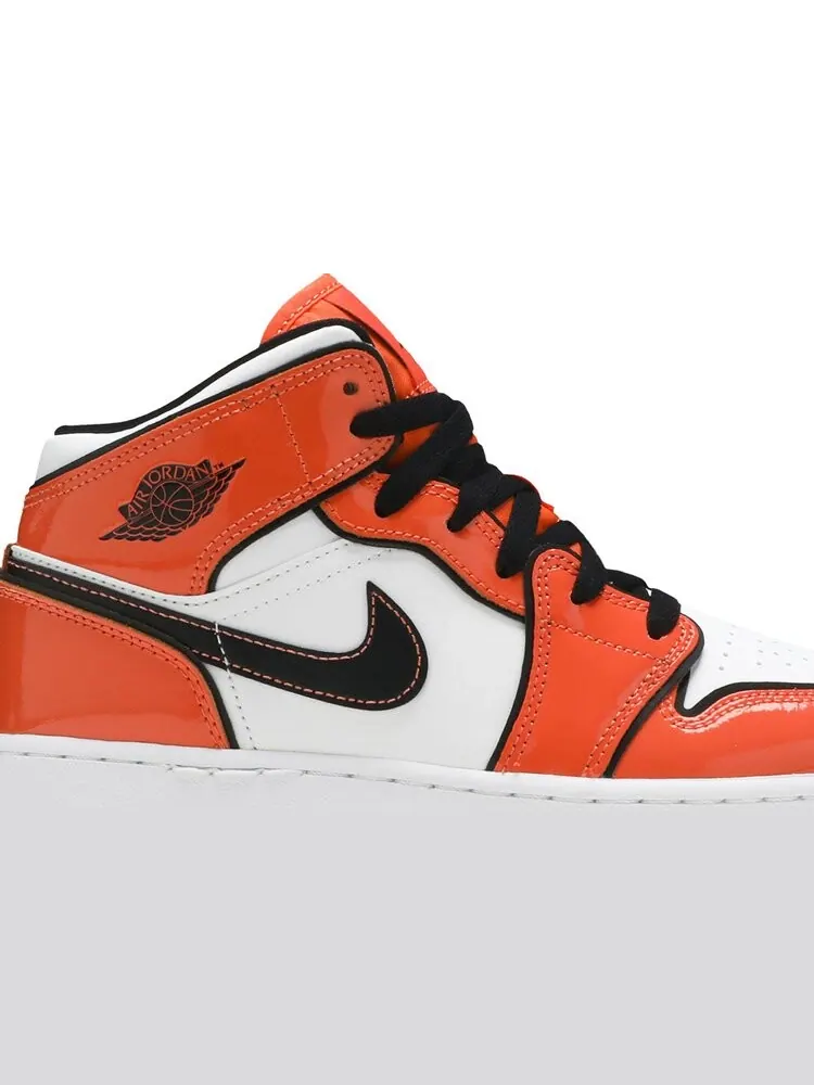 Кроссовки Air Jordan 1 Mid SE GS Turf Orange — изображение 2 из 8, оранжевый