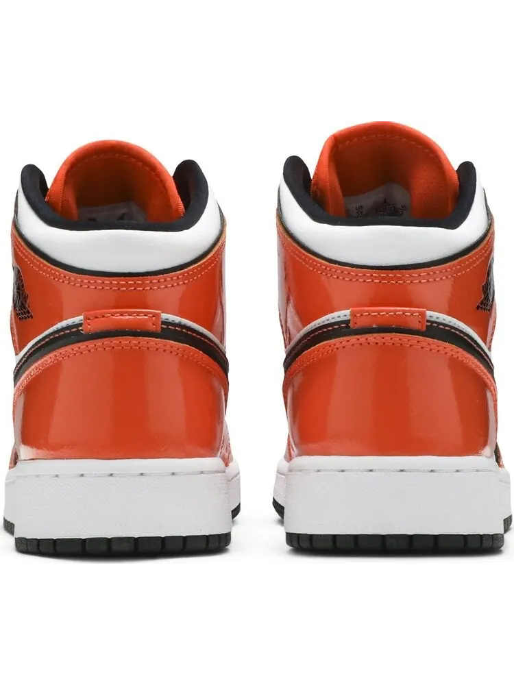 Кроссовки Air Jordan 1 Mid SE GS Turf Orange — изображение 6 из 8, оранжевый