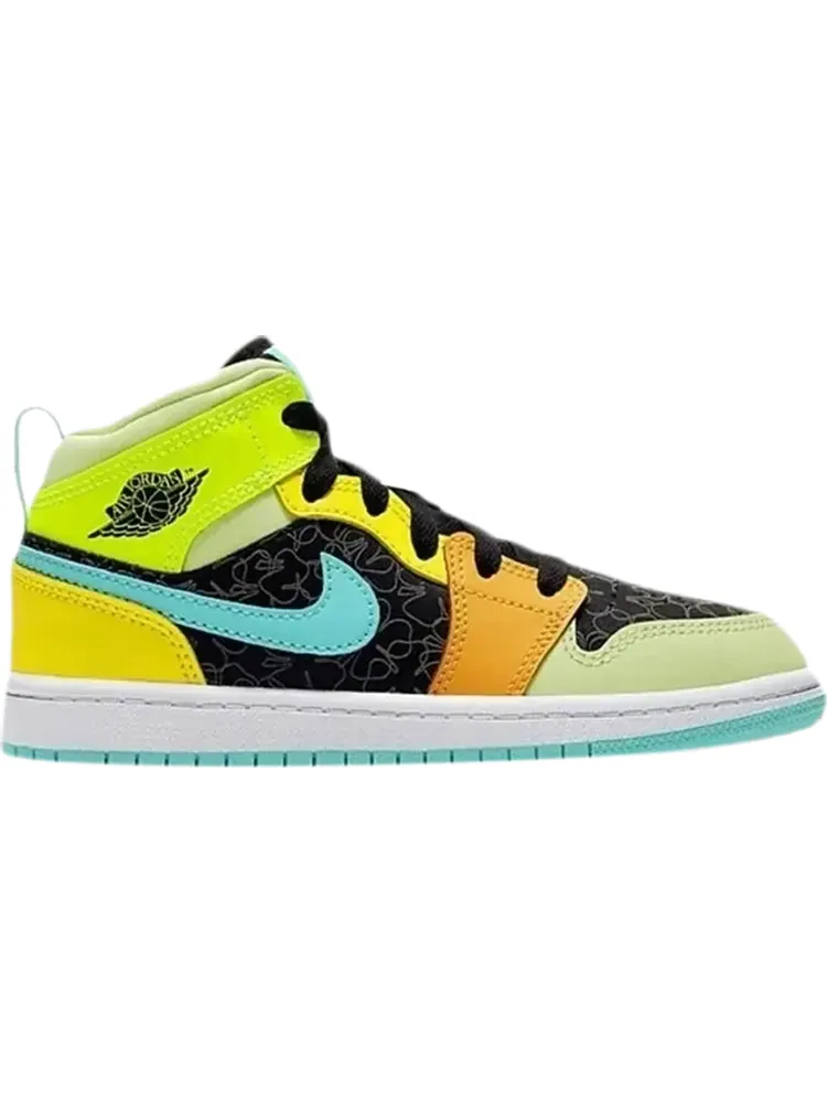 Кроссовки Air Jordan 1 Mid SE PS Clover — изображение 1 из 1, мульти