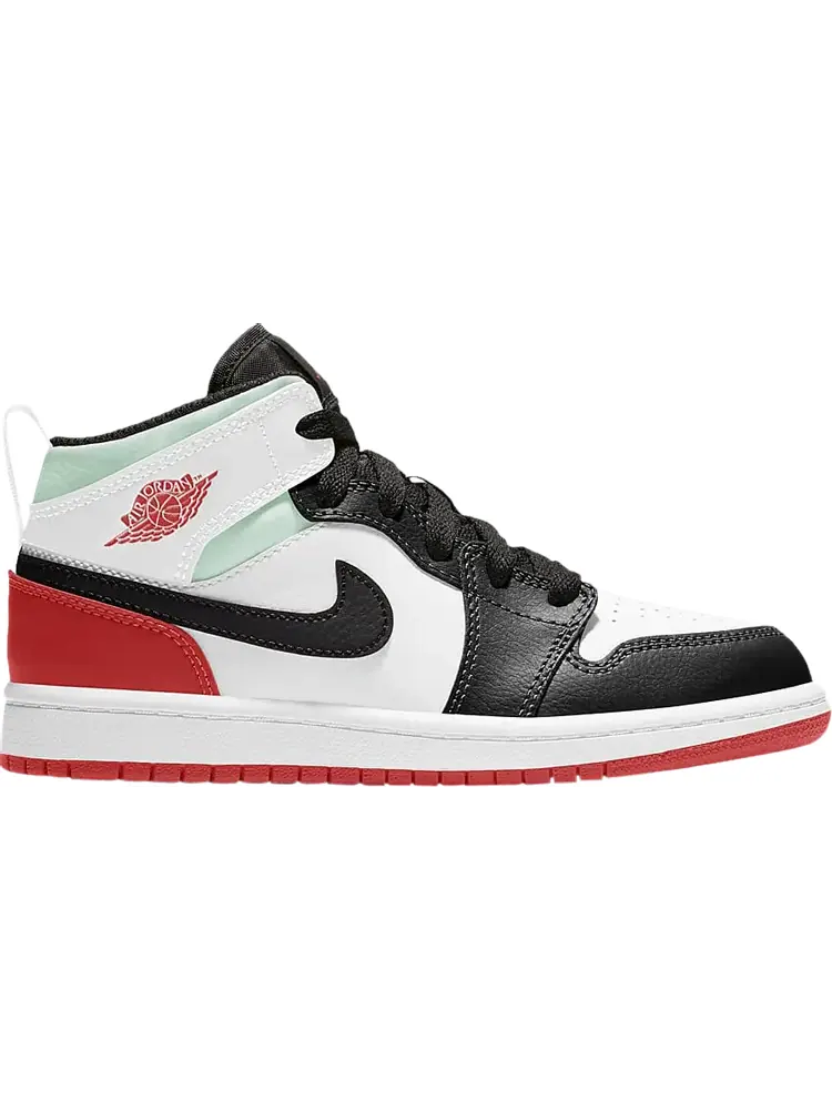Кроссовки Air Jordan 1 Mid SE PS Red Black Toe — изображение 1 из 1, красный