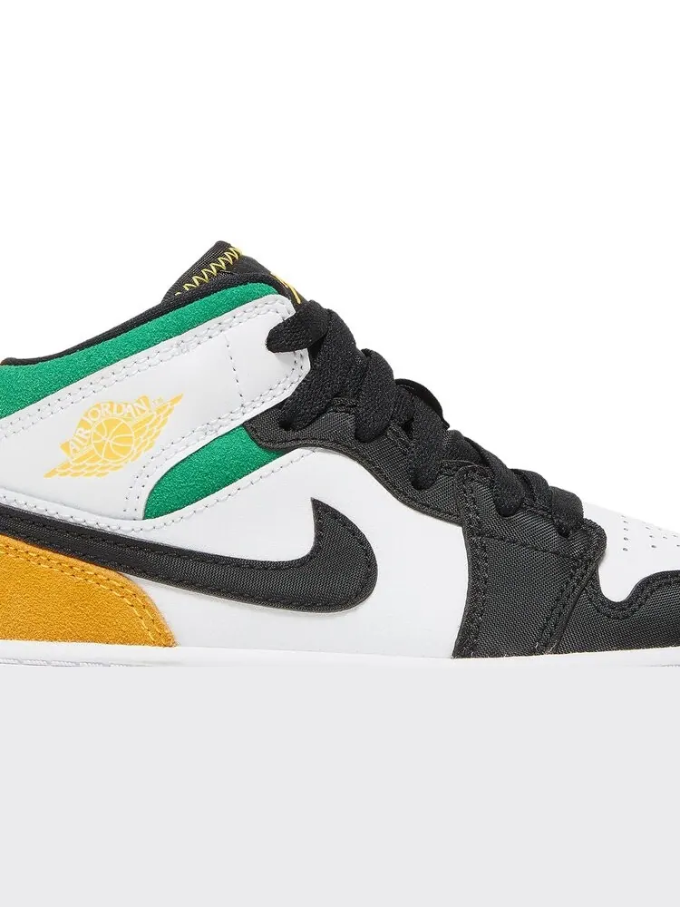Кроссовки Air Jordan 1 Mid SE PS Oakland — изображение 2 из 8, белый