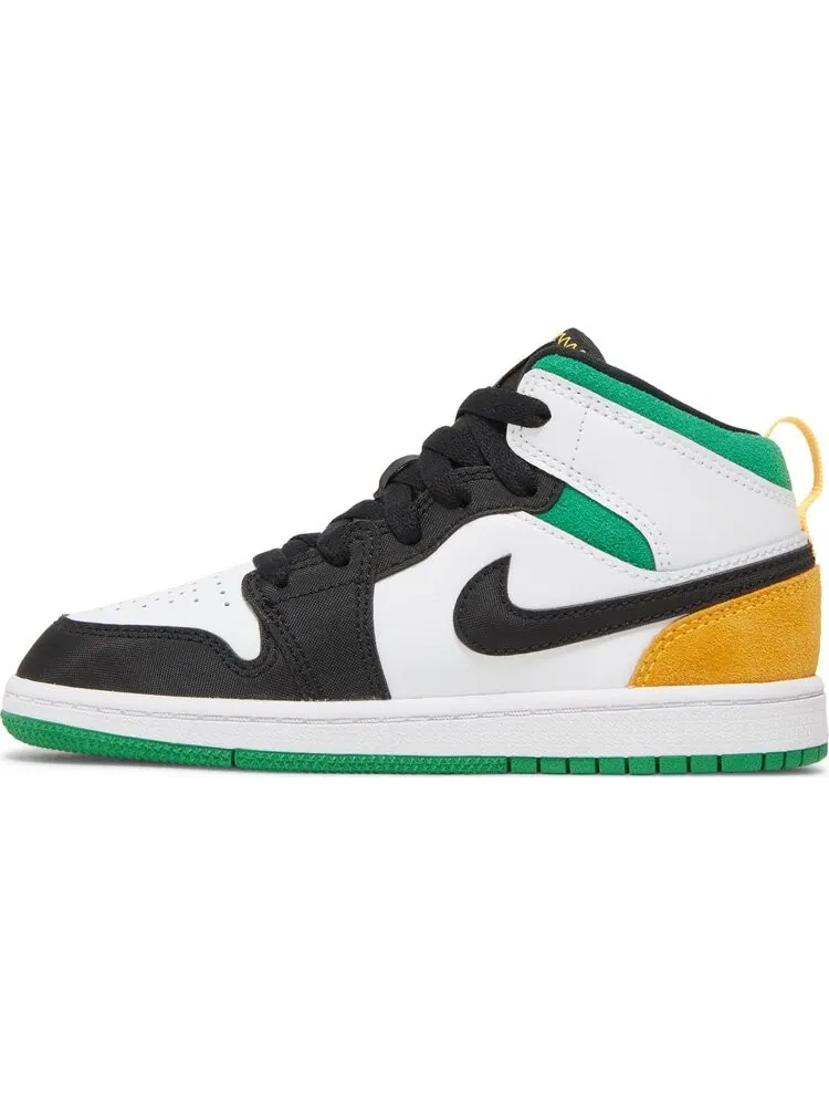 Кроссовки Air Jordan 1 Mid SE PS Oakland — изображение 3 из 8, белый