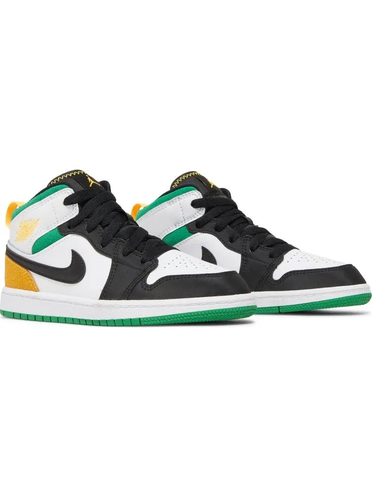 Кроссовки Air Jordan 1 Mid SE PS Oakland — изображение 8 из 8, белый
