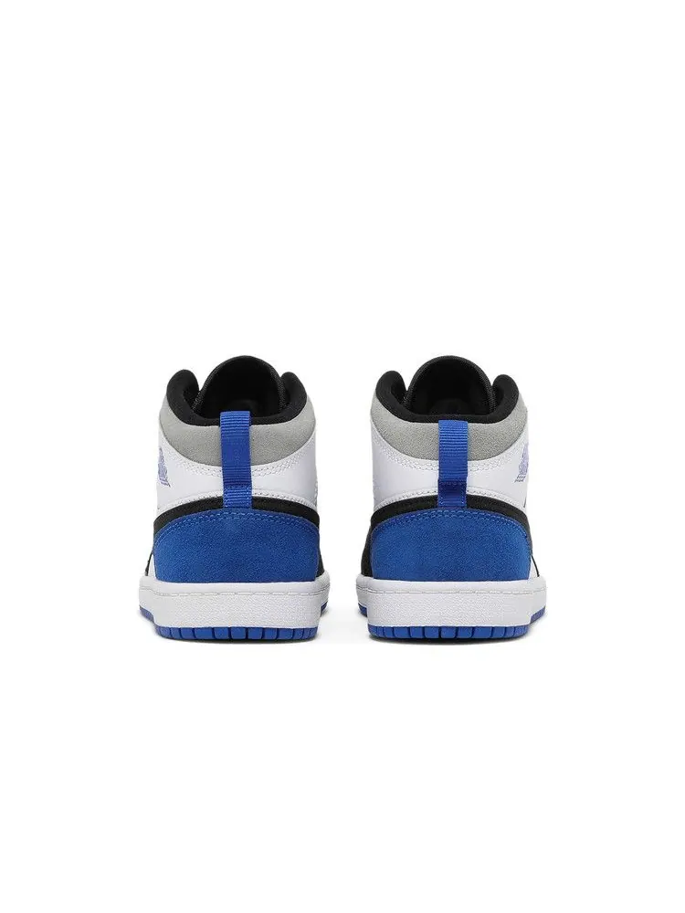 Кроссовки Air Jordan Air Jordan 1 Mid SE PS 'Royal Black Toe' — изображение 7 из 9, белый/черный/светлый