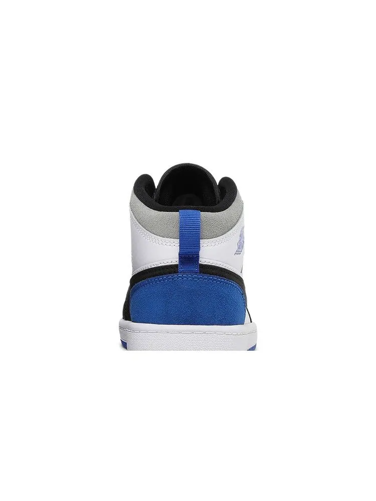 Кроссовки Air Jordan Air Jordan 1 Mid SE PS 'Royal Black Toe' — изображение 8 из 9, белый/черный/светлый
