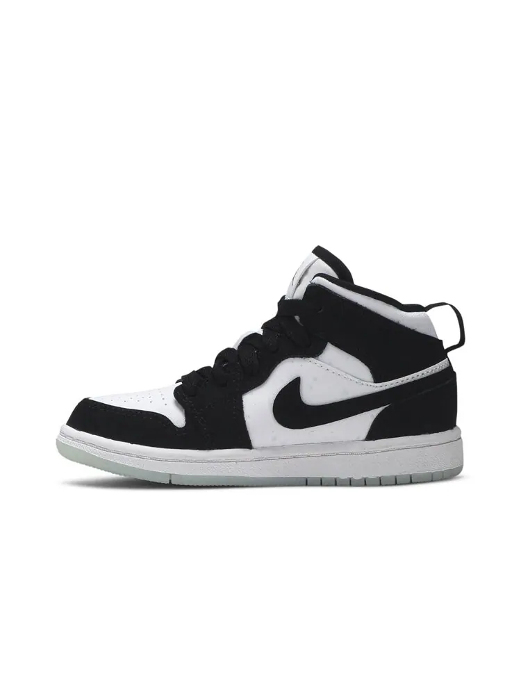 Кроссовки Air Jordan 1 Mid SE PS 'Glow in the Dark Panda' — изображение 3 из 4, черный