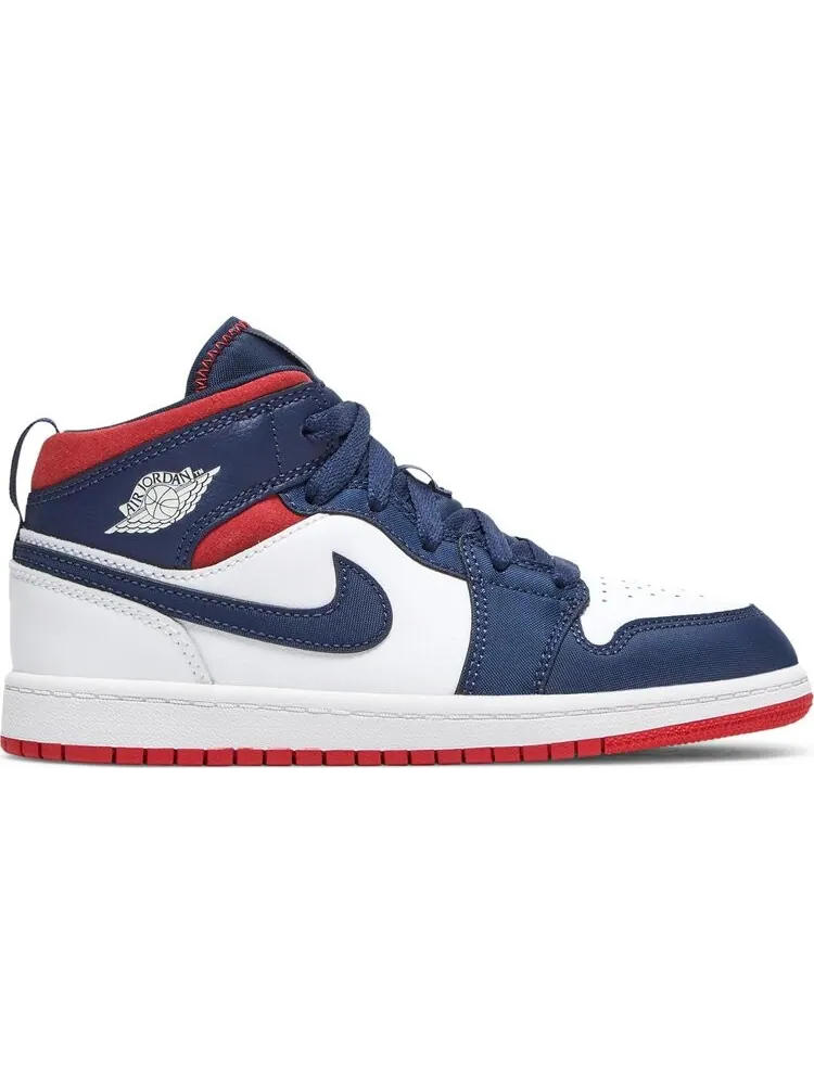Кроссовки Air Jordan 1 Mid SE PS Olympic — изображение 1 из 8, белый