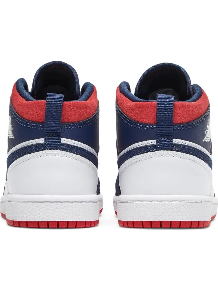 Кроссовки Air Jordan 1 Mid SE PS Olympic — изображение 6 из 8, белый