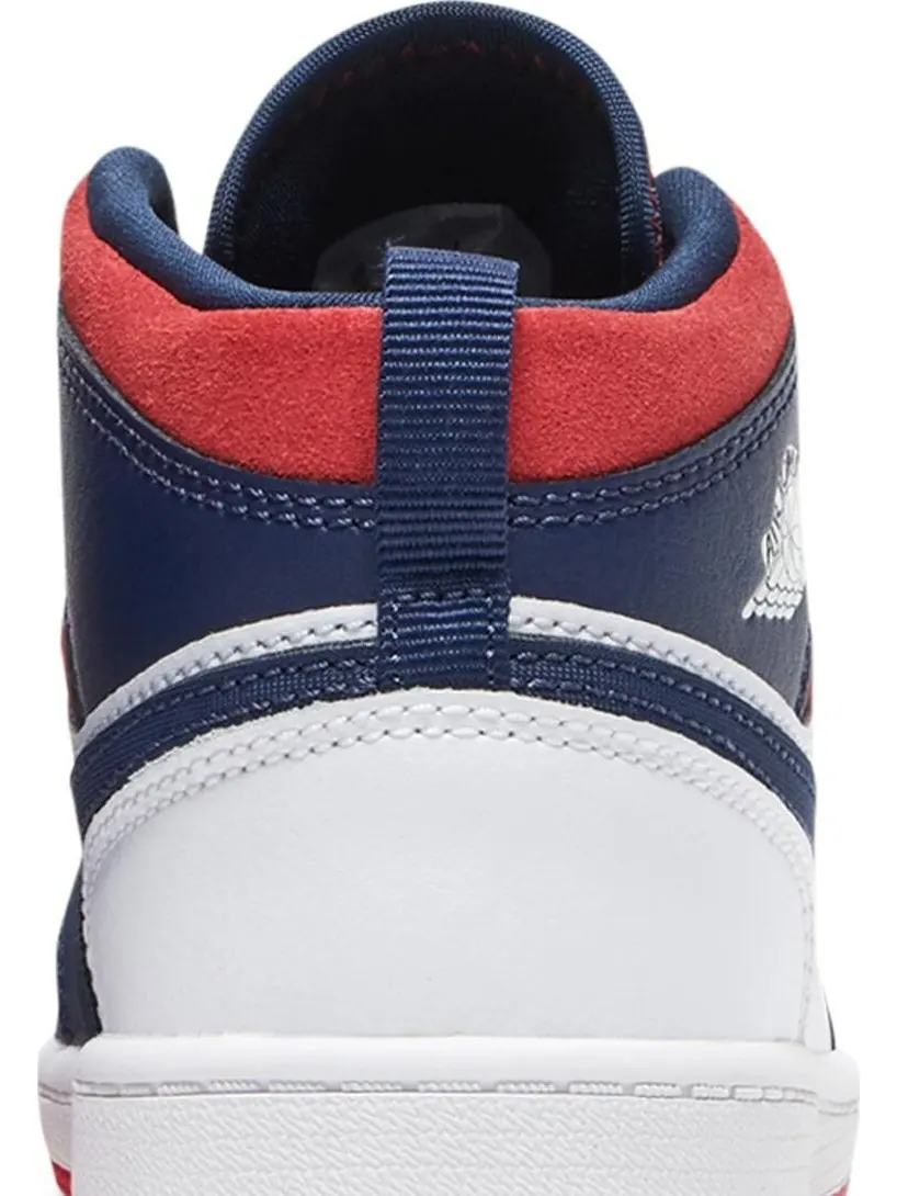 Кроссовки Air Jordan 1 Mid SE PS Olympic — изображение 7 из 8, белый