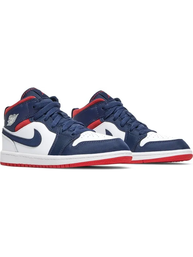 Кроссовки Air Jordan 1 Mid SE PS Olympic — изображение 8 из 8, белый