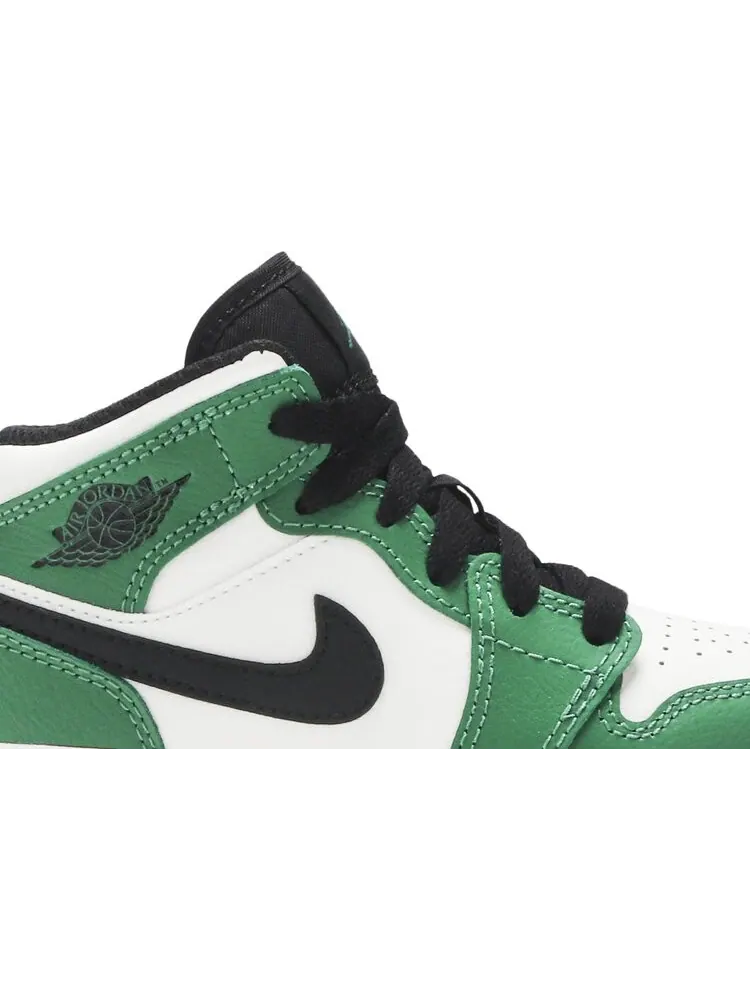 Кроссовки Air Jordan 1 Mid SE PS Pine Green — изображение 2 из 8, зеленый