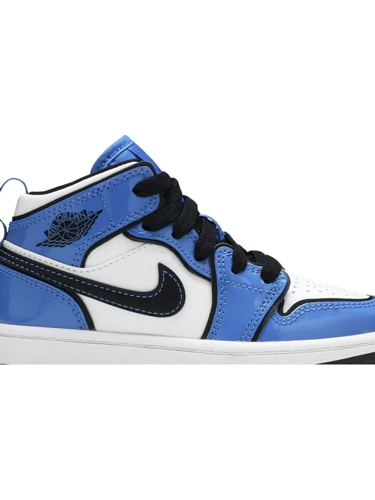Кроссовки Air Jordan 1 Mid SE PS Signal Blue — изображение 2 из 8, синий