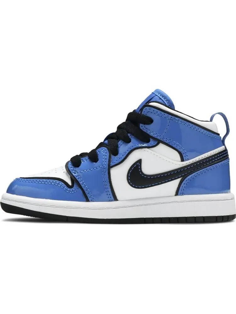 Кроссовки Air Jordan 1 Mid SE PS Signal Blue — изображение 3 из 8, синий