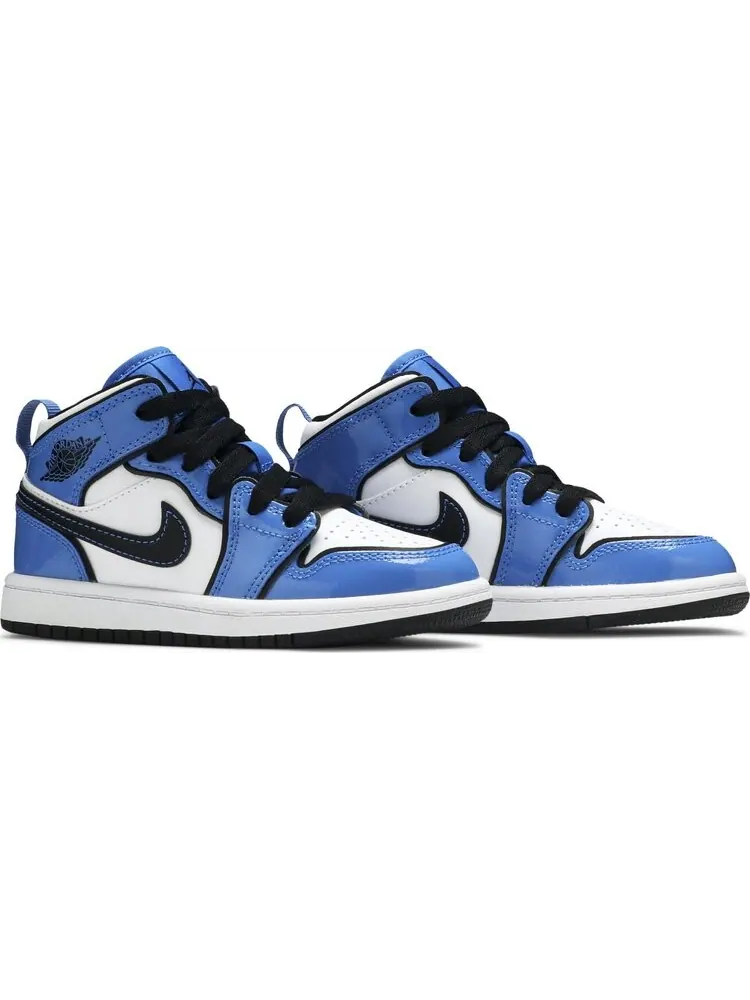 Кроссовки Air Jordan 1 Mid SE PS Signal Blue — изображение 8 из 8, синий