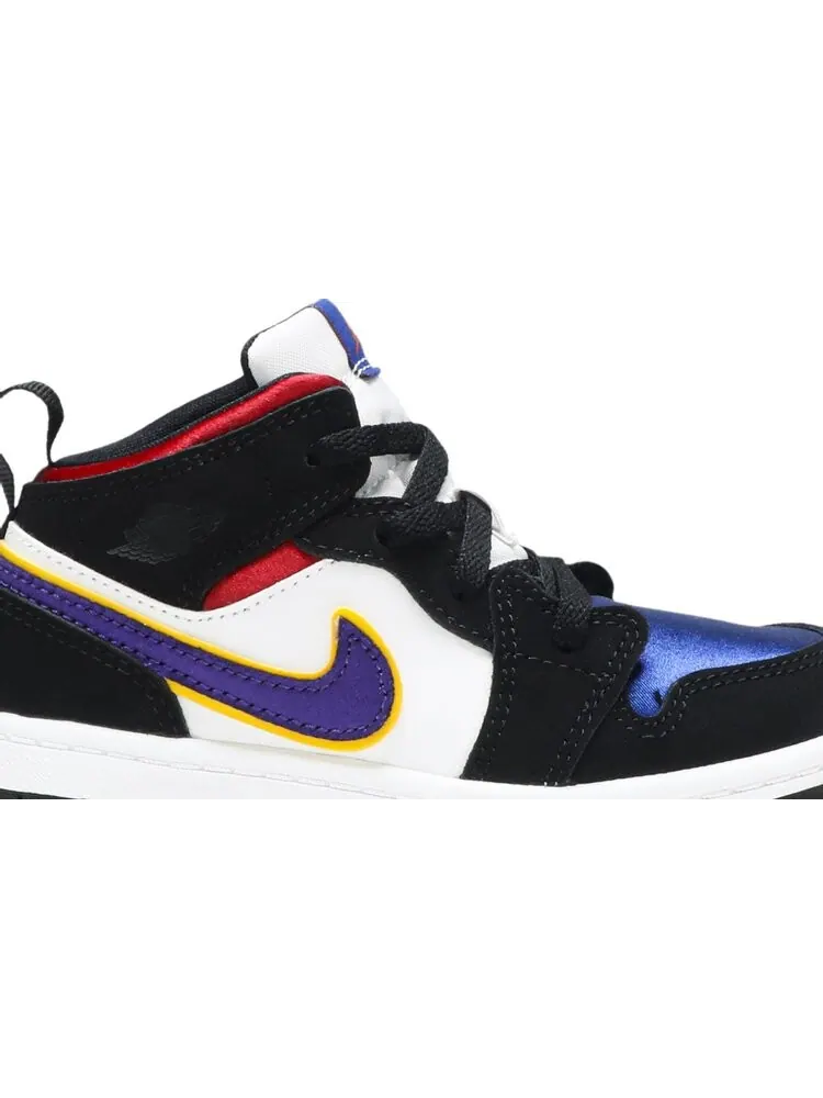 Кроссовки Jordan 1 Mid SE TD Black Field Purple — изображение 2 из 8, черный