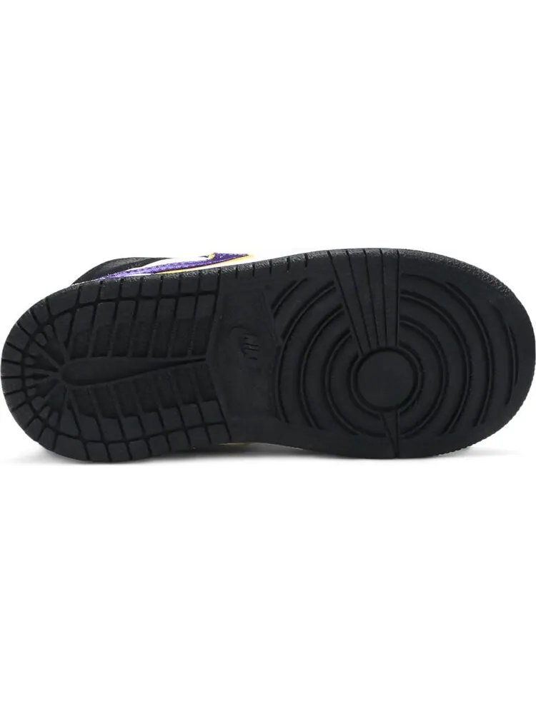 Кроссовки Jordan 1 Mid SE TD Black Field Purple — изображение 4 из 8, черный