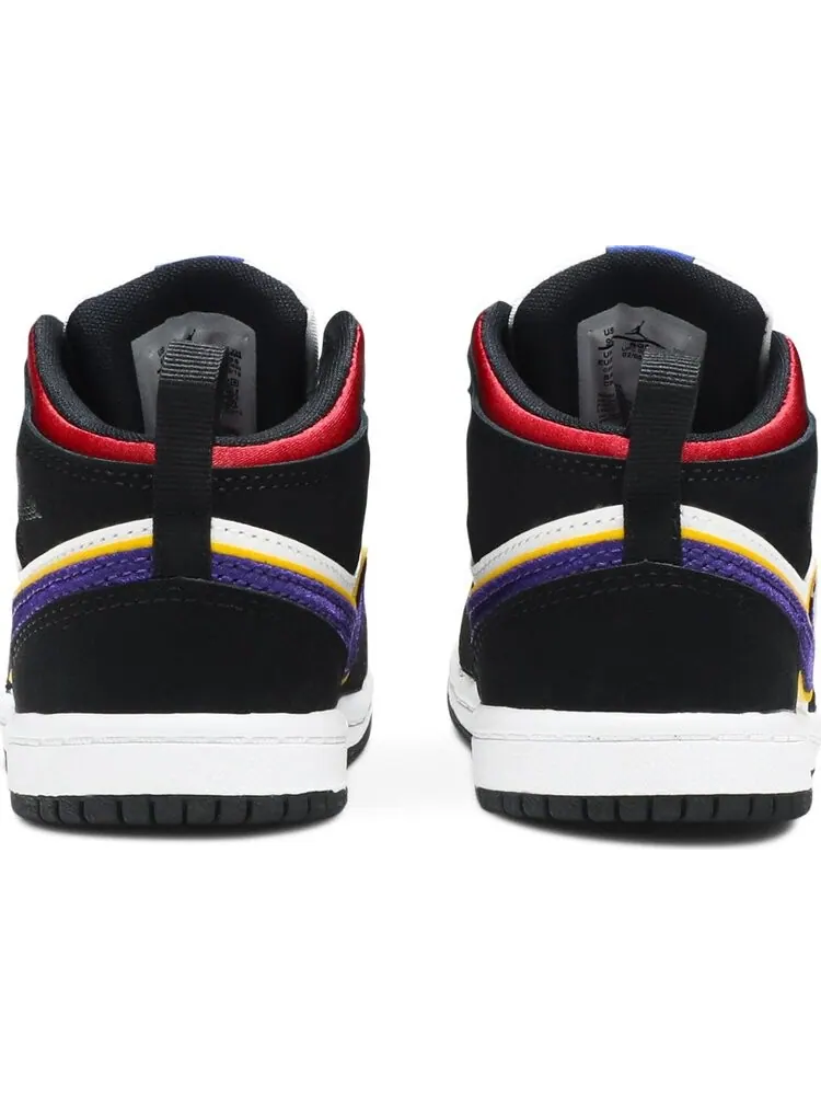 Кроссовки Jordan 1 Mid SE TD Black Field Purple — изображение 6 из 8, черный