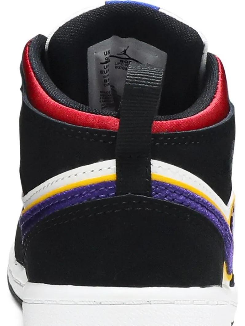 Кроссовки Jordan 1 Mid SE TD Black Field Purple — изображение 7 из 8, черный
