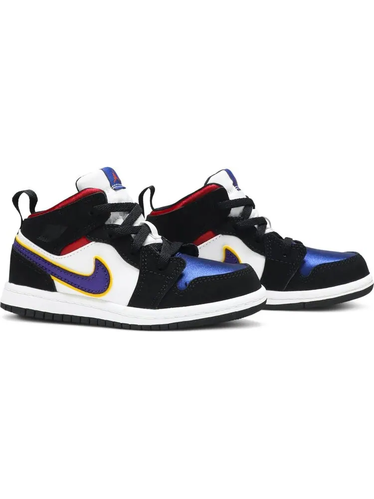 Кроссовки Jordan 1 Mid SE TD Black Field Purple — изображение 8 из 8, черный