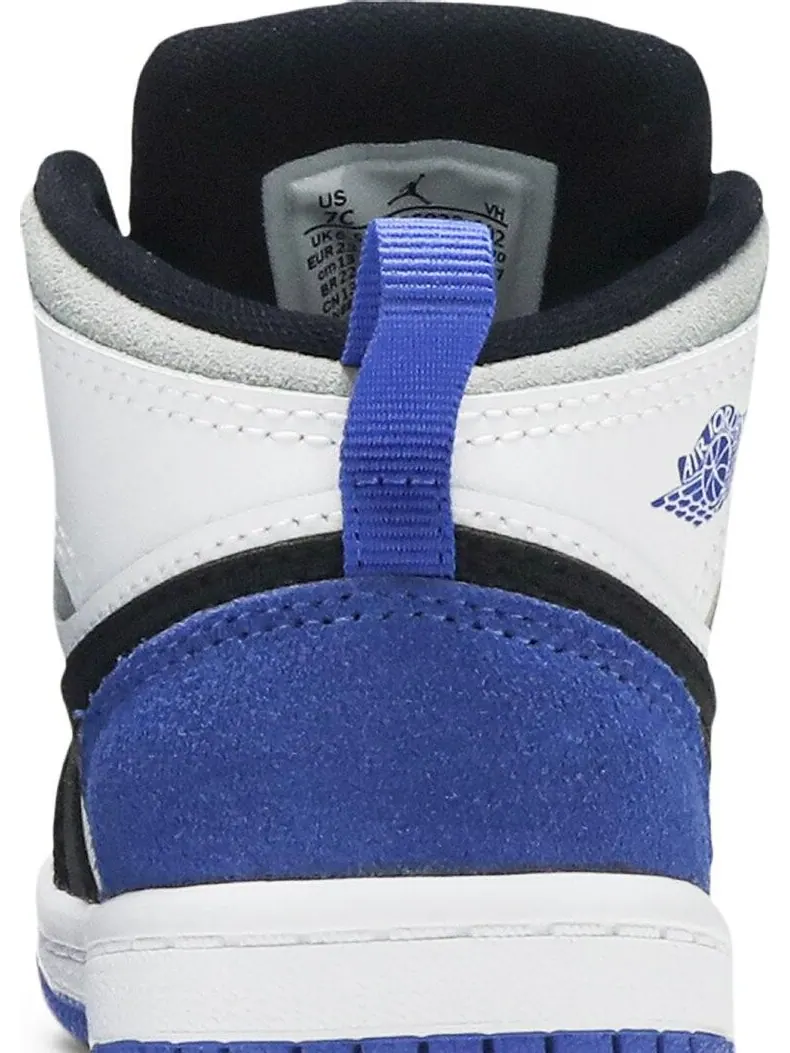 Кроссовки Air Jordan 1 Mid SE TD Royal Black Toe — изображение 7 из 8, синий