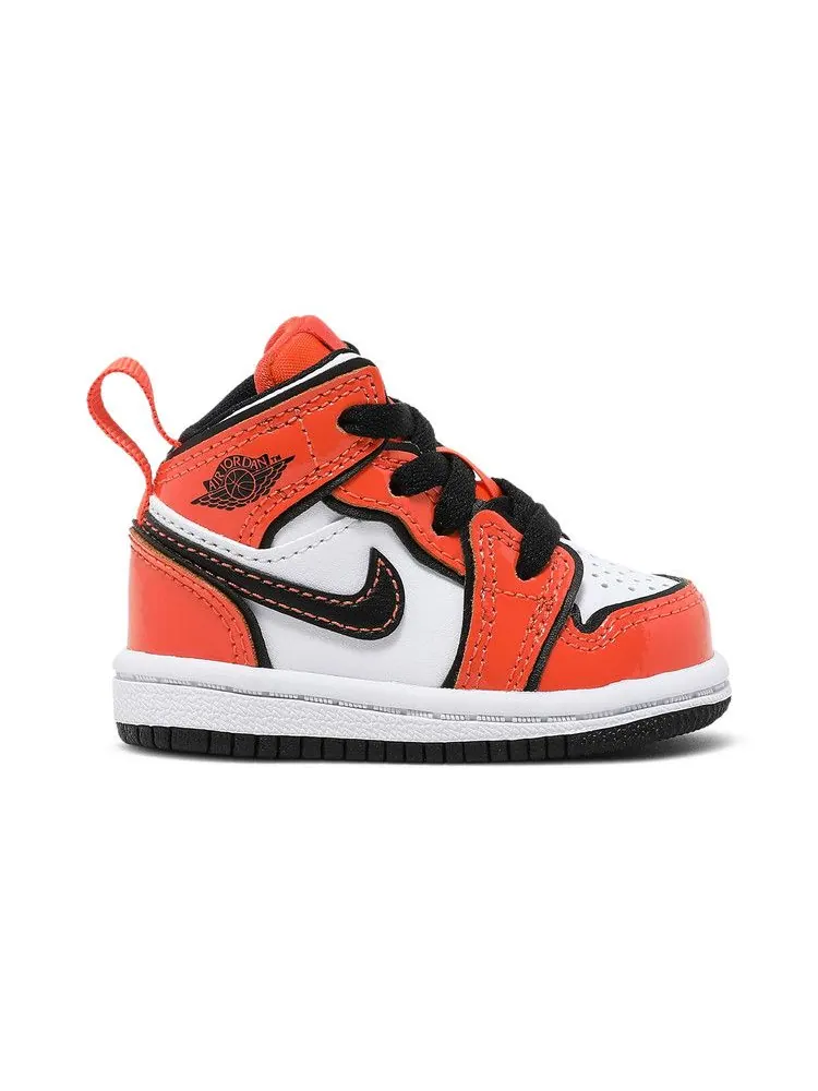 Кроссовки Air Jordan Air Jordan 1 Mid SE TD 'Turf Orange' — изображение 2 из 9, оранжевый/черный/белый