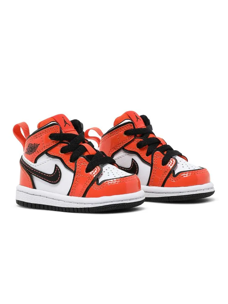 Кроссовки Air Jordan Air Jordan 1 Mid SE TD 'Turf Orange' — изображение 9 из 9, оранжевый/черный/белый