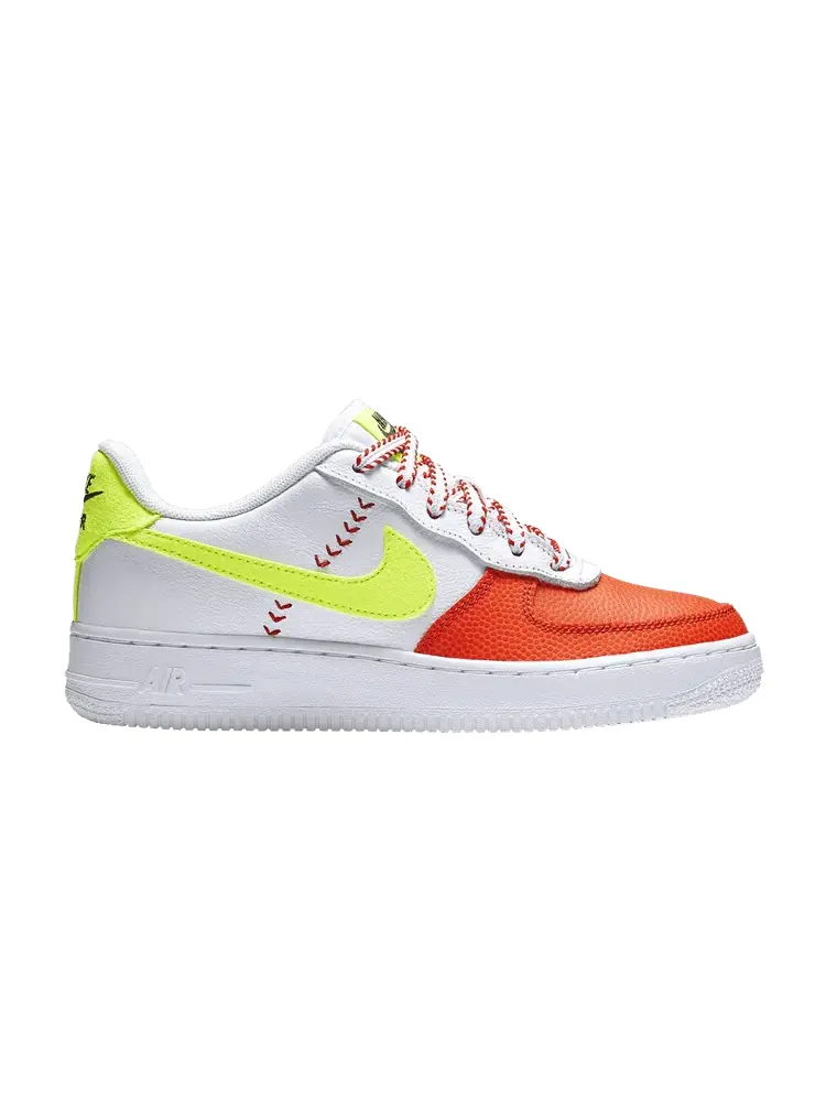Кроссовки Nike Air Force 1 LV8 SPRB GS 'White Volt Orange' — изображение 1 из 1, белый//оранжевый/черный