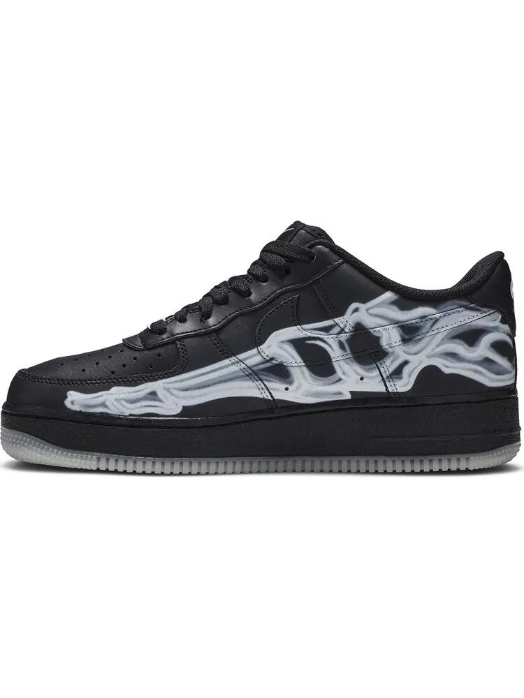 Кроссовки Nike Air Force 1 '07 QS 'Black Skeleton' — изображение 3 из 8, черный