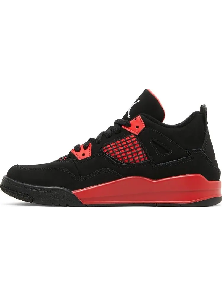 Кроссовки детские Air Jordan 4 Retro PS Red Thunder — изображение 3 из 8, красный