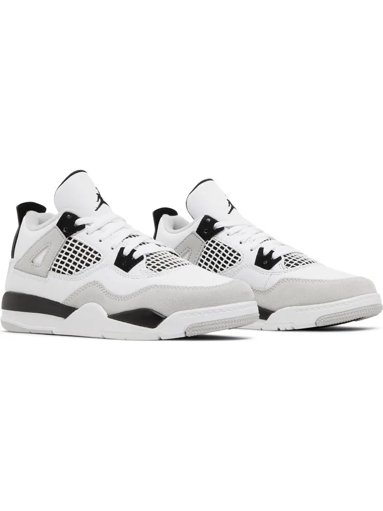 Кроссовки Air Jordan 4 Retro PS Military Black — изображение 8 из 8, белый