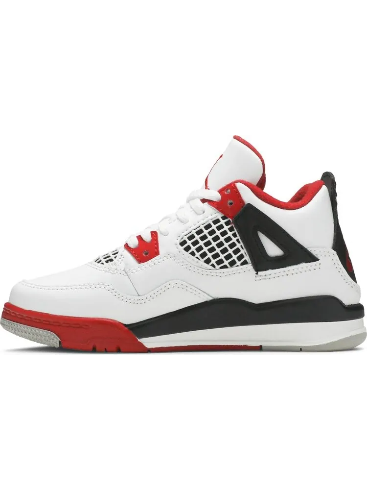 Кроссовки Air Jordan 4 Retro OG PS Fire Red 2020 — изображение 3 из 8, белый