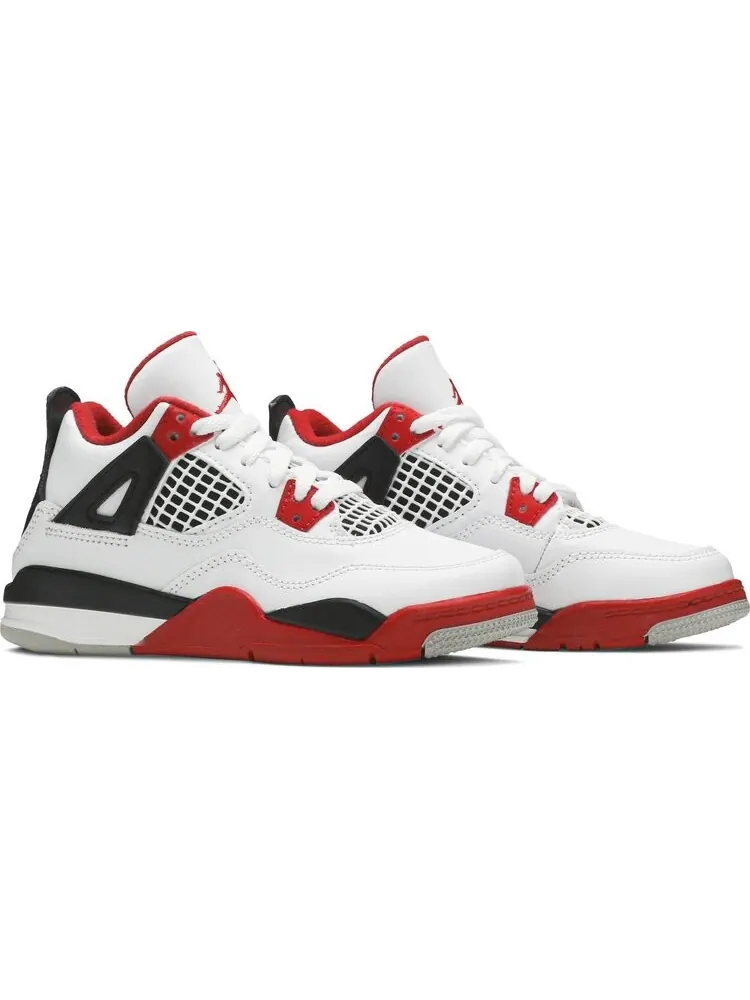 Кроссовки Air Jordan 4 Retro OG PS Fire Red 2020 — изображение 8 из 8, белый