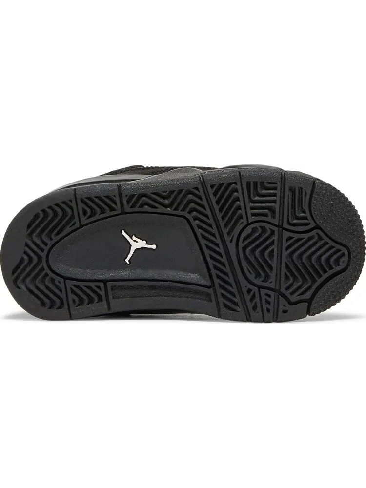 Кроссовки Air Jordan 4 Retro TD Black Cat 2020 — изображение 4 из 8, черный