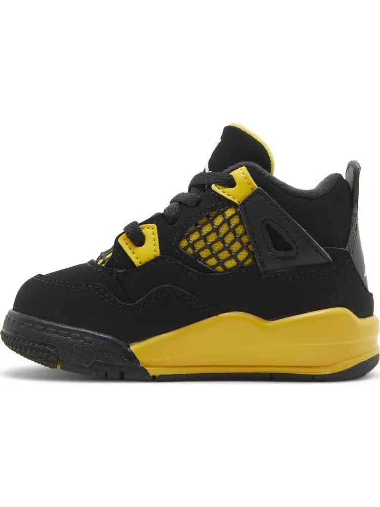Кроссовки Air Jordan 4 Retro TD 'Thunder' 2023 — изображение 3 из 4, черный